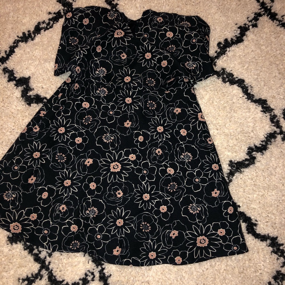 floral strapless dress